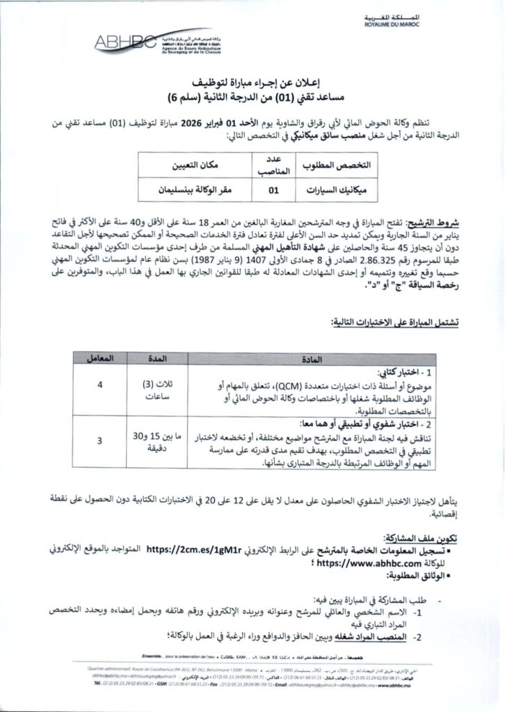 تفاصيل المناصب