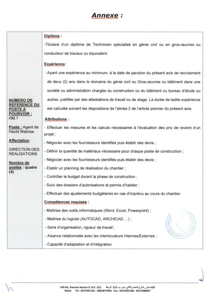 agent de haute maîtrise