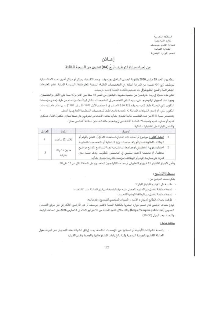 تفاصيل التقنيين