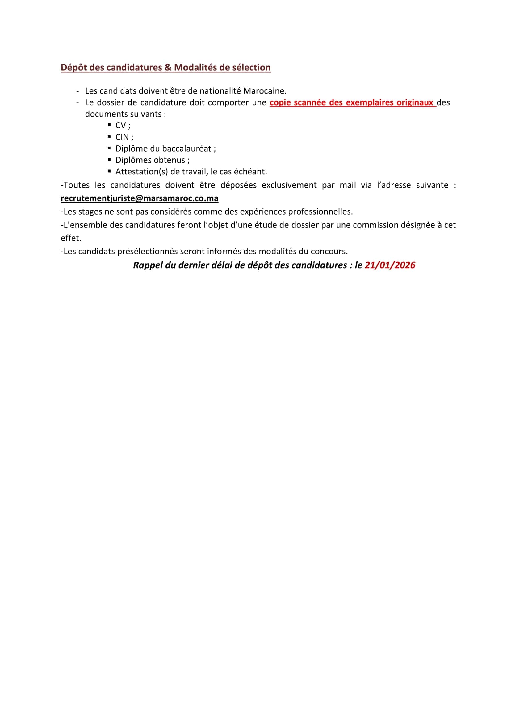 Détails Concours Juriste