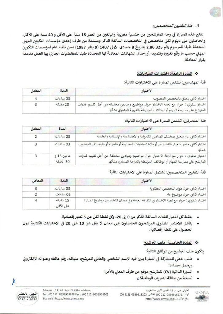 شروط الترشيح