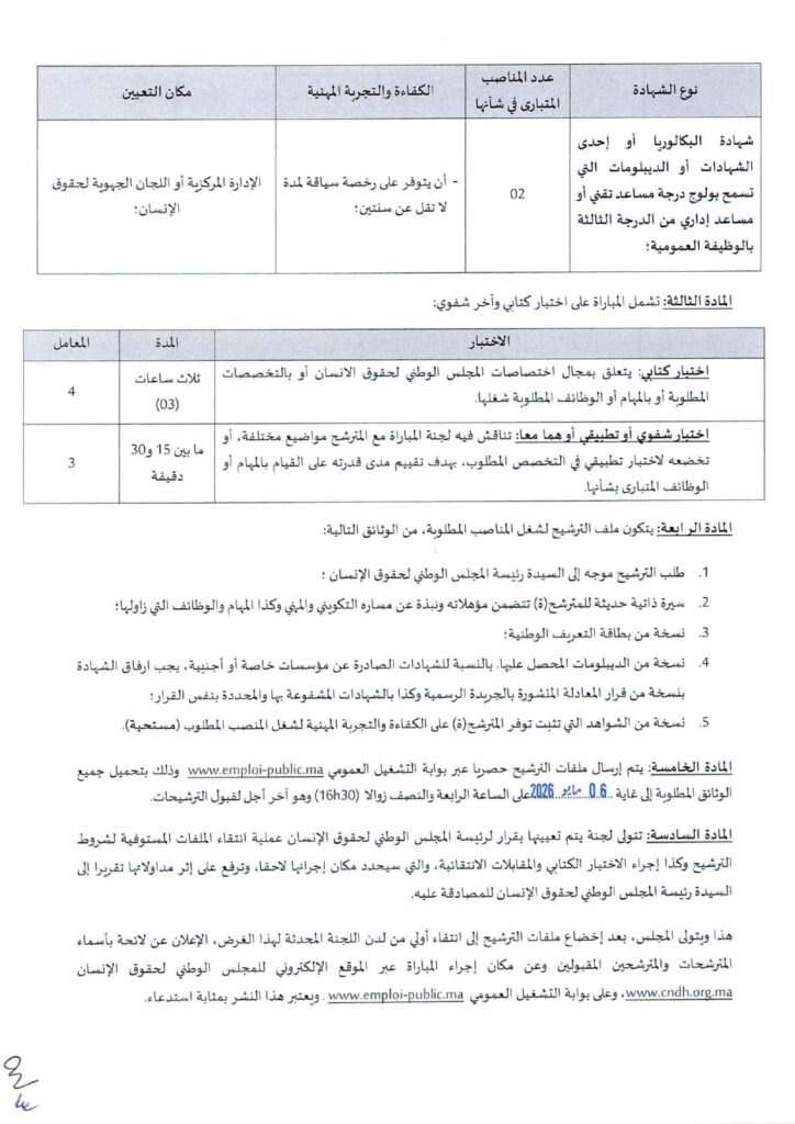 تفاصيل المنصب