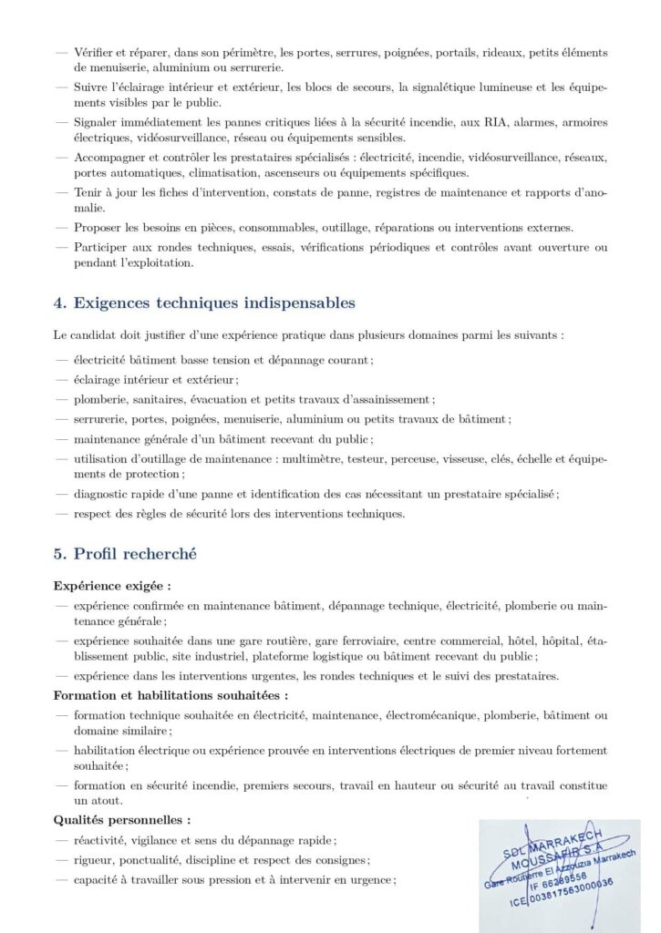Détails du poste