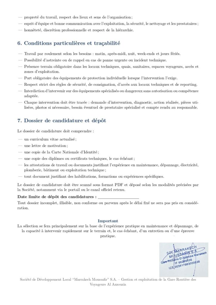 Détails du poste