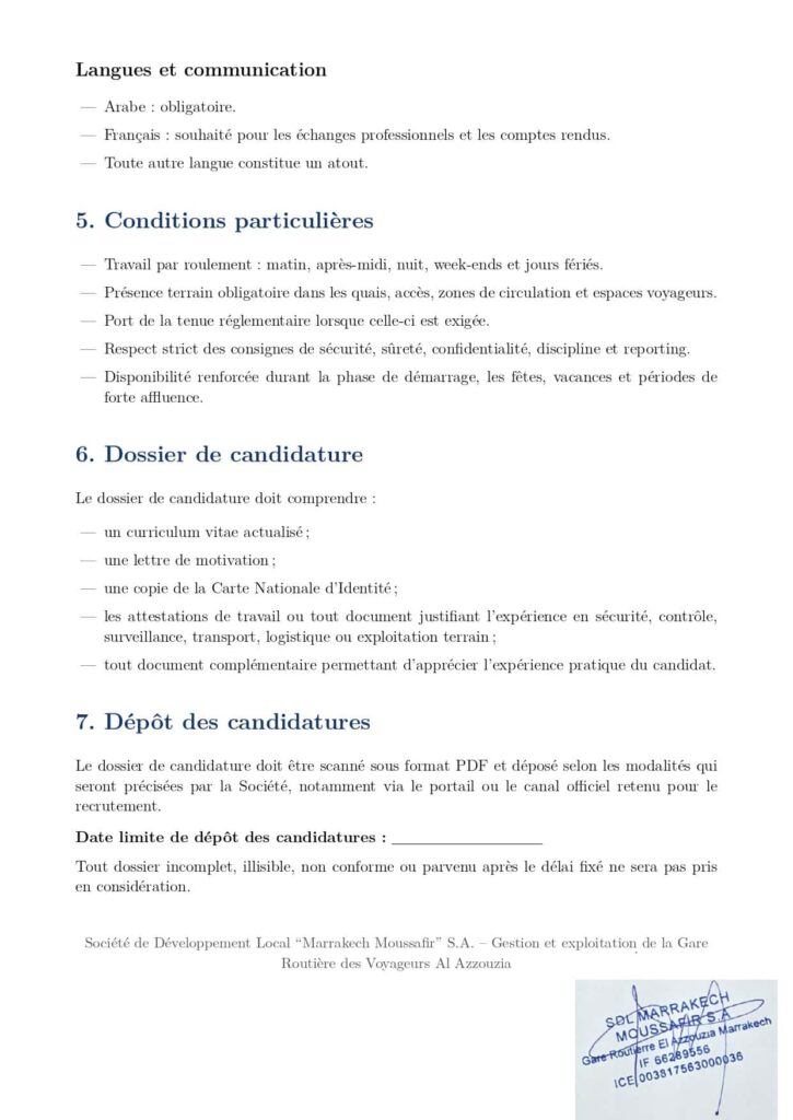 Détails du poste