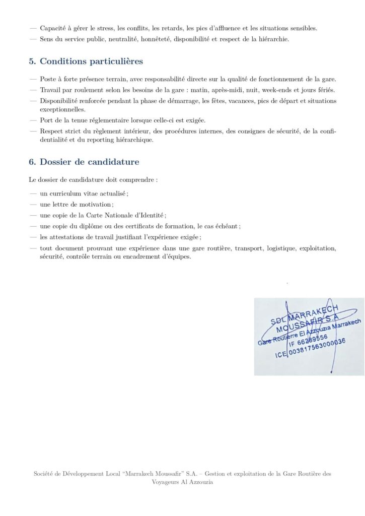 Détails du poste